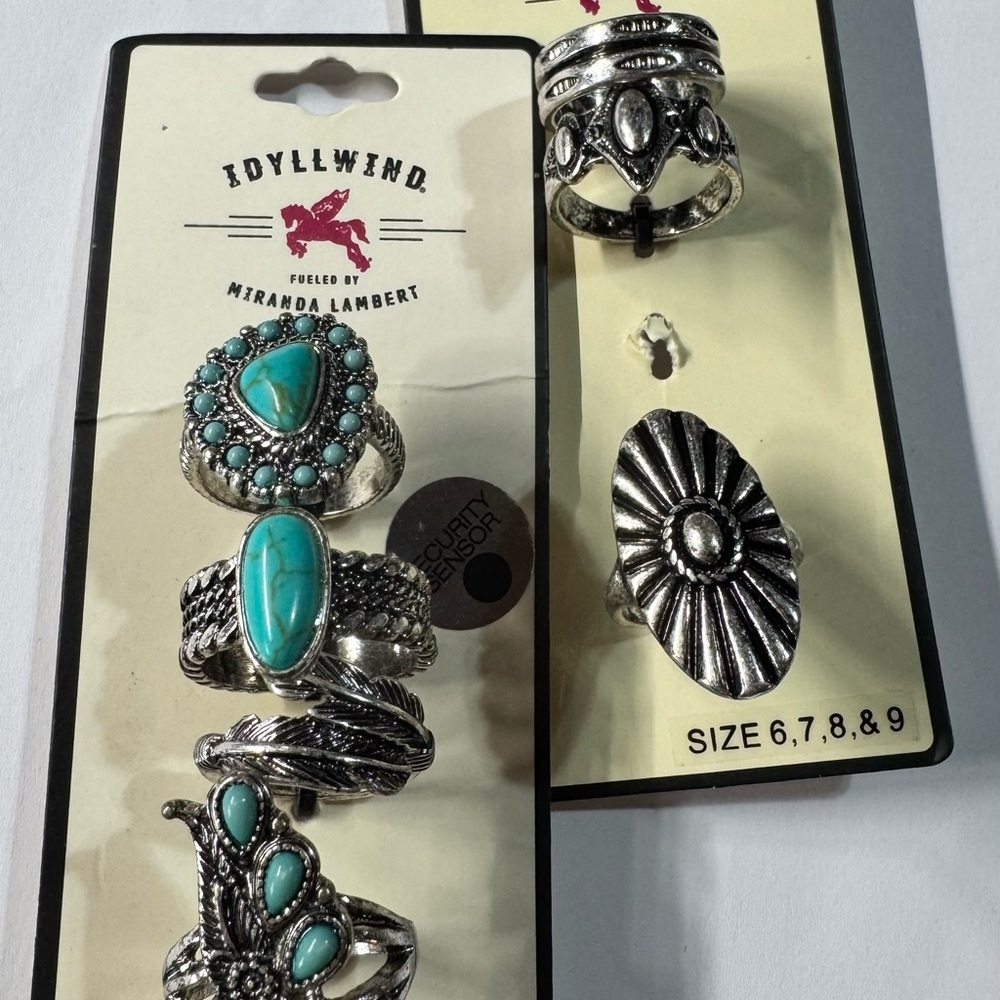 Idyllwind Turquoise and Silver Ring Collection - Picture 3 of 3